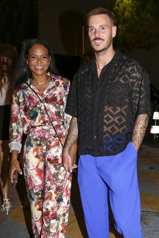 CHRISTINA MILIAN and Matt Pokora at La Gioia Restaurant in Saint-Tropez 07/10/2021