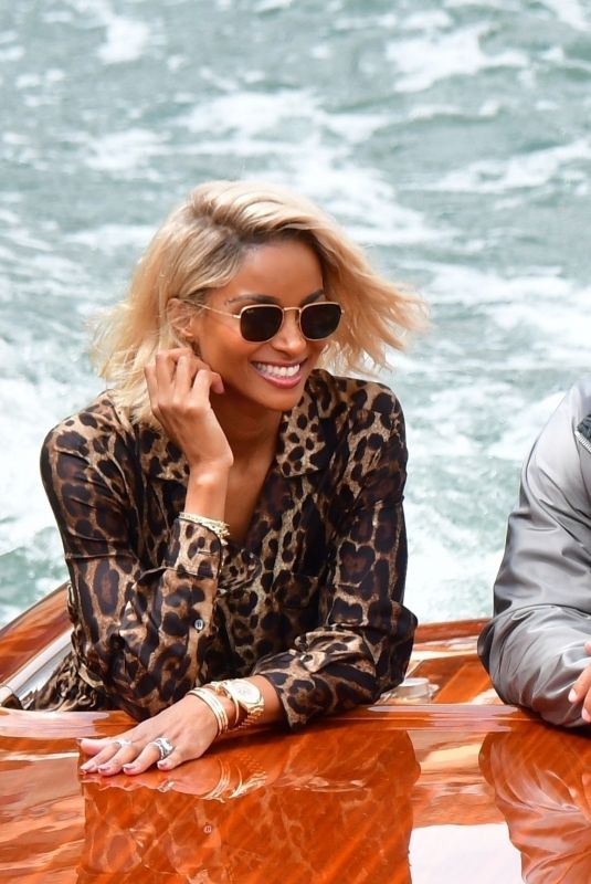CIARA and Russel Wilson Leaves Venice 07/04/2021