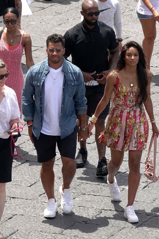 CIARA and Russell Wilson Out on Holidays in Capri 07/08/2021