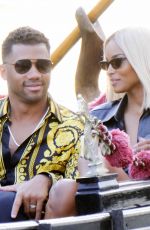 CIARA and Russell Wilson Riding a Gondola in Venice 07/01/2021