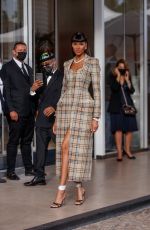 CINDY BRUNA Leaves Martinez Hotel at 74th Cannes Film Festival 07/16/2021