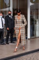 CINDY BRUNA Leaves Martinez Hotel at 74th Cannes Film Festival 07/16/2021