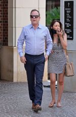 CINDY VELA and  Kiefer Sutherland Out on Rodeo Drive in Beverly Hills 07/12/2021