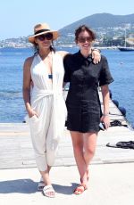 CLARA MCGREGOR and GINA GERSHON at Hotel Regina Isabella in Ischia 07/23/2021