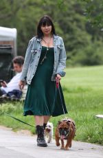 DAISY LOWE Out with Her Dog in Primrose Hill 07/01/2021