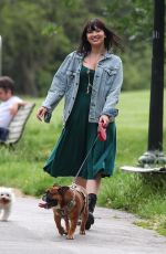 DAISY LOWE Out with Her Dog in Primrose Hill 07/01/2021