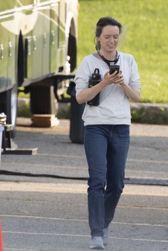 DAISY RIDLEY on the Set of The Marsh King