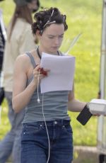 DAISY RIDLEY on the Set of The Marsh King