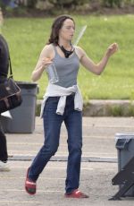 DAISY RIDLEY on the Set of The Marsh King