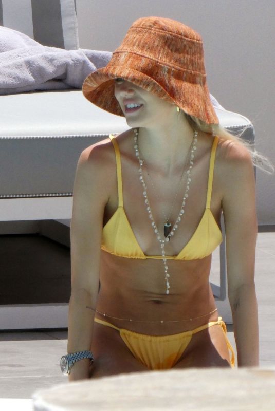 DELILAH HAMLIN in a Yellow Bikini in Mykonos 07/14/2021