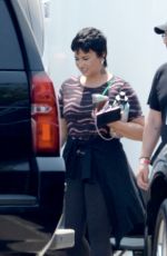 DEMI LOVATO and VALERIE BERTINELLI on the Set of Hungry in Los Angeles 07/15/2021