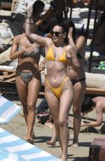 DEMI MOORE and RUMER WILLIS in Bikinis at a Beach in Mykonos 07/14/2021