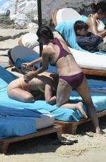 DEMI MOORE and RUMER WILLIS in Bikinis at a Beach in Mykonos 07/14/2021