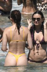 DEMI MOORE and RUMER WILLIS in Bikinis at a Beach in Mykonos 07/14/2021