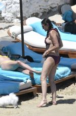 DEMI MOORE and RUMER WILLIS in Bikinis at a Beach in Mykonos 07/14/2021