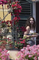 DEVA CASSEL Poses on Balcony of Her Hotel in Milan 07/02/2021