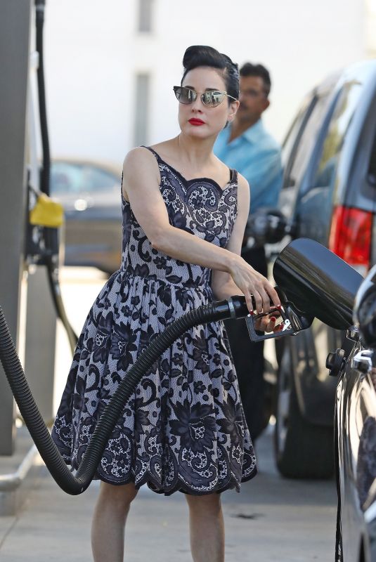 DITA VON TEESE at a Gas Station in Los Angeles 07/01/2021
