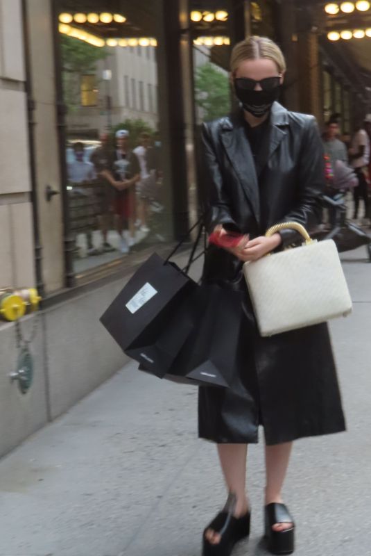 DOVE CAMERON Out Shopping at Saks Fifth Avenue in New York 07/15/2021