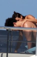 ELETTRA LAMBORGHINI in Bikini and DJ Afrojack at a Boat in Formentera 07/05/2021