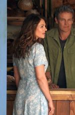 ELIZABETH HURLEY on the Set of City Girls in North Yorkshire 07/15/2021