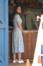 ELIZABETH HURLEY on the Set of City Girls in North Yorkshire 07/15/2021