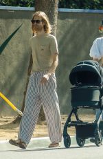 ELSA HOSK and Tom Daly Out with Their Baby in Pasadena 07/30/2021