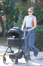 ELSA HOSK Out with her Baby in Pasadena 07/11/2021