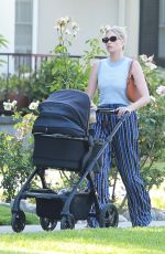 ELSA HOSK Out with her Baby in Pasadena 07/11/2021