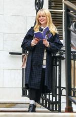 EMILY ALYN LIND on the Set of Gossip Girl in New York 07/19/2021