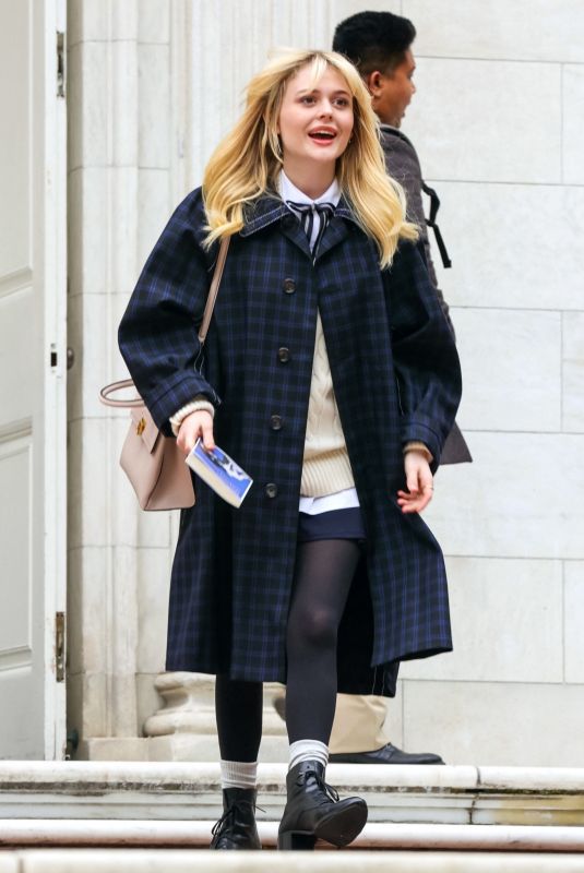 EMILY ALYN LIND on the Set of Gossip Girl in New York 07/19/2021