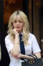 EMILY ALYN LIND on the Set of Gossip Girl Reboot in New York 06/30/2021