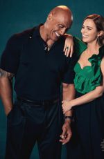 EMILY BLUNT and Dwayne Johnson in The Hollywood Reporter, July 2021