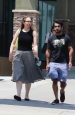 EMILY GORDON and Kumail Nanjiani Out for Lunch in Los Angeles 07/23/2021