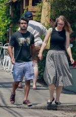EMILY GORDON and Kumail Nanjiani Out for Lunch in Los Angeles 07/23/2021