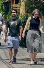 EMILY GORDON and Kumail Nanjiani Out for Lunch in Los Angeles 07/23/2021