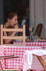 EMILY GORDON and Kumail Nanjiani Out for Lunch in Los Angeles 07/23/2021