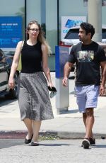 EMILY GORDON and Kumail Nanjiani Out for Lunch in Los Angeles 07/23/2021
