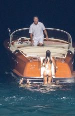 EMILY RATAJKOWSKI in Bikini and Sebastian Bear-McClard at a Baot in Nerano 07/27/2021