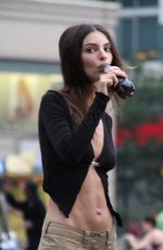 EMILY RATAJKOWSKI on the Set of Coca-Cola Zero Sugar Commercial in New York 07/13/2021