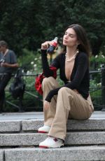 EMILY RATAJKOWSKI on the Set of Coca-Cola Zero Sugar Commercial in New York 07/13/2021
