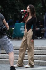 EMILY RATAJKOWSKI on the Set of Coca-Cola Zero Sugar Commercial in New York 07/13/2021