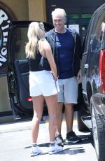 EMMA KROKDAL and Dolph Lundgren at Earthbar in West Hollywood 07/30/2021