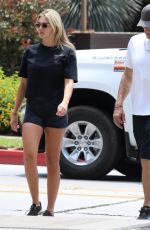 EMMA KROKDAL and Dolph Lundgren Out for Cardio Walk in Beverly Hills 07/18/2021