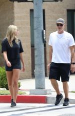 EMMA KROKDAL and Dolph Lundgren Out for Cardio Walk in Beverly Hills 07/18/2021