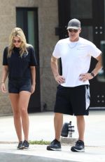 EMMA KROKDAL and Dolph Lundgren Out for Cardio Walk in Beverly Hills 07/18/2021