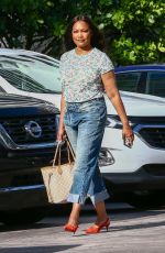 GARCELLE BEAUVAIS in Denim Leaves Her Hotel in Miami 07/16/2021