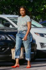 GARCELLE BEAUVAIS in Denim Leaves Her Hotel in Miami 07/16/2021