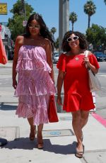 GARCELLE BEAUVAIS Out for Lunch with her Dating Coach in Sherman Oaks 07/07/2021