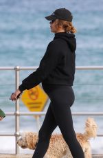 GEORGIA FOWLER Out with Her Dog in Sydney 07/19/2021