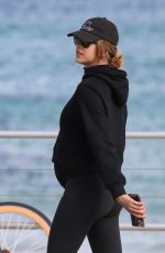 GEORGIA FOWLER Out with Her Dog in Sydney 07/19/2021